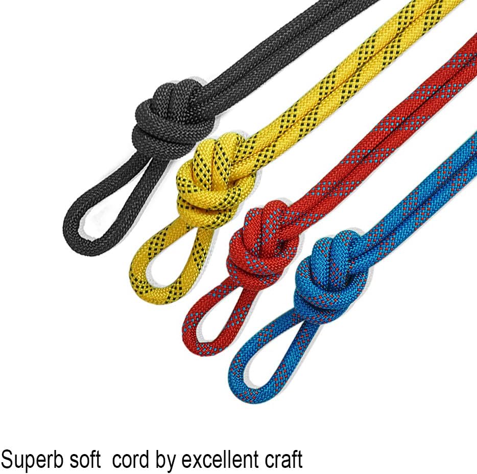 Aoneky 10 mm Static Outdoor Rock Climbing Rope, Fire Escape Safety Rappelling Rope (Black 1, 49) : Sports & Outdoors