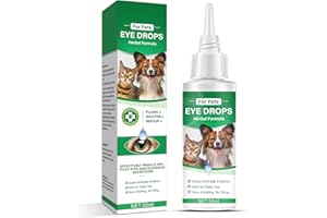 YAKITOKO Dóg Eye Drops, Eyé Drops for Dogs, Dóg Eye Infection Tréatment, Relieve Red Eyes & Allergy Symptoms for All Animal, Dog Eyé Wash for Cleaning Tear Streaks、Removing Eye Stains & Relieving Dryness, 30ml