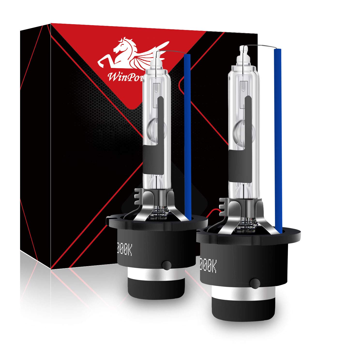 WinPower D2R Xenon Bulbs 35W 8000k Ice Blue 12V Car HID Headlight Replacement Kit, 2 Lamps