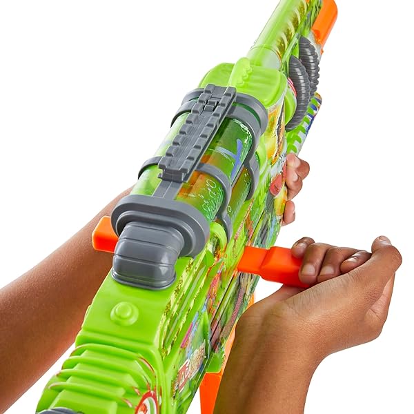 NERF ZOMBIE CORRUPTER DART BLASTER, 22 NERF ELITE DARTS, 18 DART CLIP, DART STORAGE, BOLT ACTION, OUTDOOR GAMES, AGES 8+