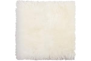 NATURAL DESIGN ARCHITECTURE LIFESTYLE N Natural Sheepskin Chairpad with Non-Slip Backing | 100% Real New Zealand Wool Sheepskin for Car Seat, Accent Chair, or Vanity Chair, Natural