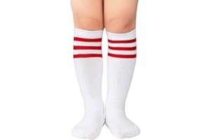 Century Star Kids Child Soccer Socks Knee High Tube Socks Toddler Girls Uniform Socks Cotton Sport Stocking for Boys