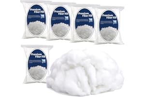 Bupete 650g/1.4lb Polyester Fiber Fill, Premium Fiber Fill Stuffing, Fluff Stuffing High Resilience Fill Fiber for Stuffed Animal Crafts, Pillow Stuffing, Cushions Stuffing