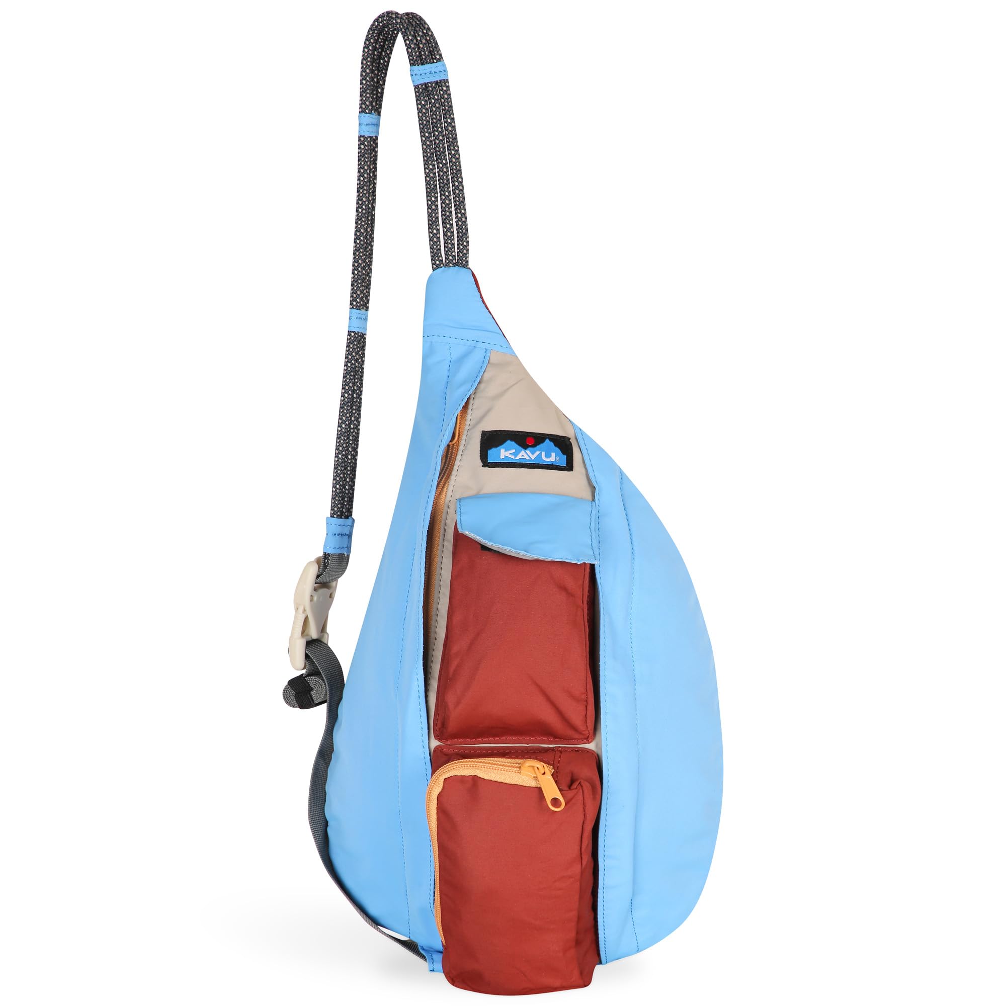 KAVU Mini Slingback Pack with Adjustable Rope Shoulder Strap, Sea Ridge