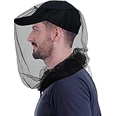 South to East Premium Mosquito Head Net for Insect 2 Pack, Ultra Clear View, Extra Fine Holes, Chemical-Free Fly & Bug Protection for Camping, Hiking, Fishing, Safari, Fit All Hats for Men & Women
