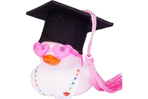 MuMyer Graduation Rubber Duck Car Ornaments, Duck Car Dashboard Decorations for Graduation Gift with Mini Sunglasses Graduate Hat and Sash(G4)