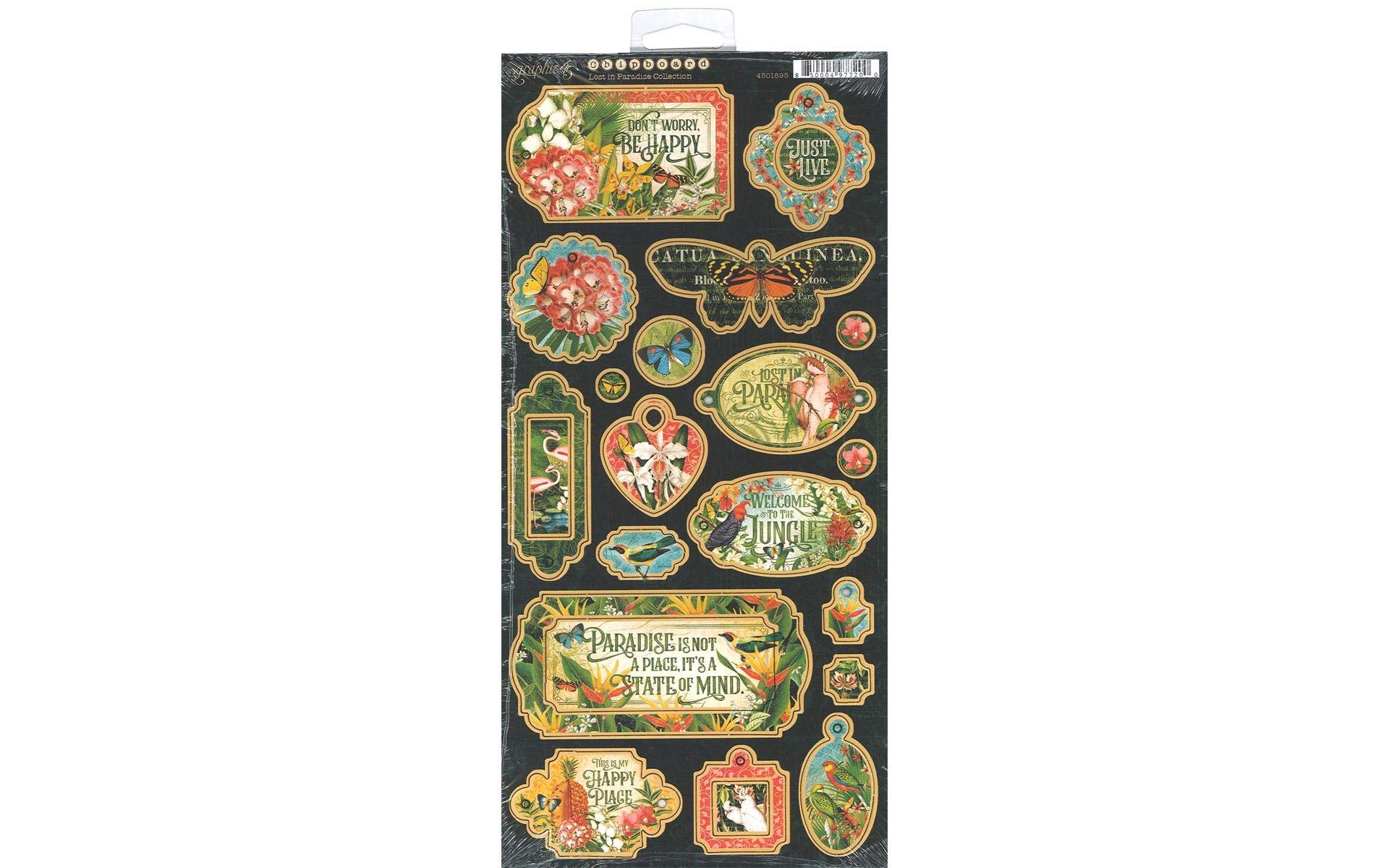 GRAPHIC 45 Lost in para CHIPBRD 6X12, chipboard, Multi, One Size