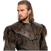 L'VOW Viking Leather Breastplate Adult Chest Armor Renaissance LARP Knight Cosplay Medieval Accessory