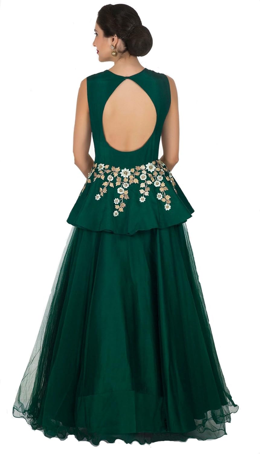globalia creation women's western skater dress with gowns (green)