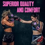 EVO Fitness Ladies Boxing Gloves Pink 12 OZ with Hand Wraps Mesh Ventilation view 7