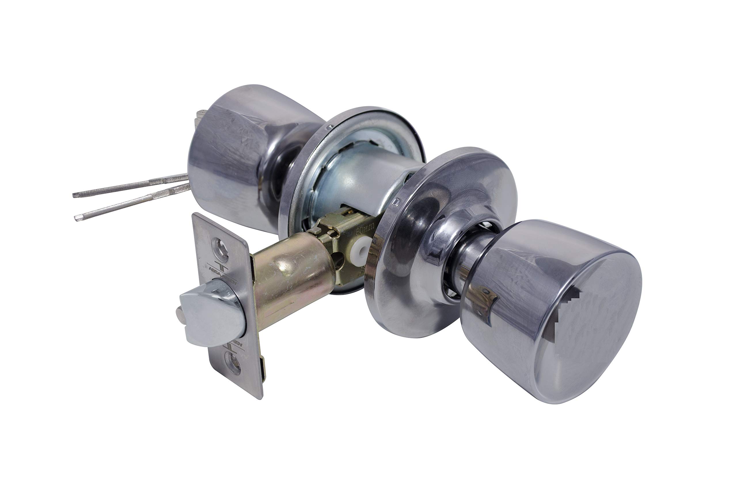 Tesa Assa Abloy 3501U0cm Set of Tuipa Door Knobs Matte Chrome Function 01TULIPA — image 1