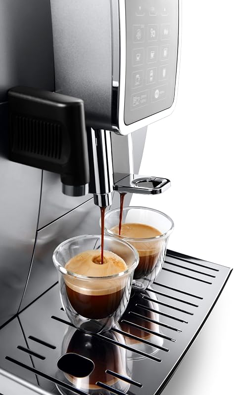 DLSC310, Bicchieri Espresso di Vetro a Doppia Parete, Vetro Borosilicato ritenzione del calore, Trasparente, Set di 2 pezzi x 90 ml