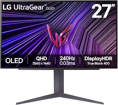 LG Ultragear OLED Gaming Monitor 27GS93QE 27 Inch 1440p 240Hz 0.03ms