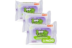 Saline Nose Wipes by Boogie, for Baby & Kids, Face, Hand & Body, FSA/HSA Eligible, Made with Vitamin E, Aloe, and Natural Saline, Lavender Scent, 30 Count (Pack of 3)
