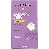 Alaffia Lavender Everyday Shea Bar Soap, 8 OZ
