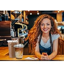 100 Pack 20 oz Clear Plastic Cups with