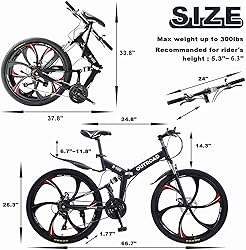 Outroad Folding Mountain Bike Foldable/Unfoldable