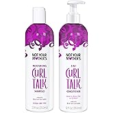 Not Your Mother's Curl Talk Shampoo and Conditioner for Frizz Control | 12 fl oz Each - Cleanse, Hydrate, Moisturize, &amp; Enhance Curls - Long-Lasting Frizz Control - All Curly Hair - Citrus Jasmine