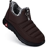 SHIBEVER Winter Boots for Women: Warm Fur Lined Slip on Ankle Snow Boots Comfortable Waterproof Anti-slip Outdoor Shoes