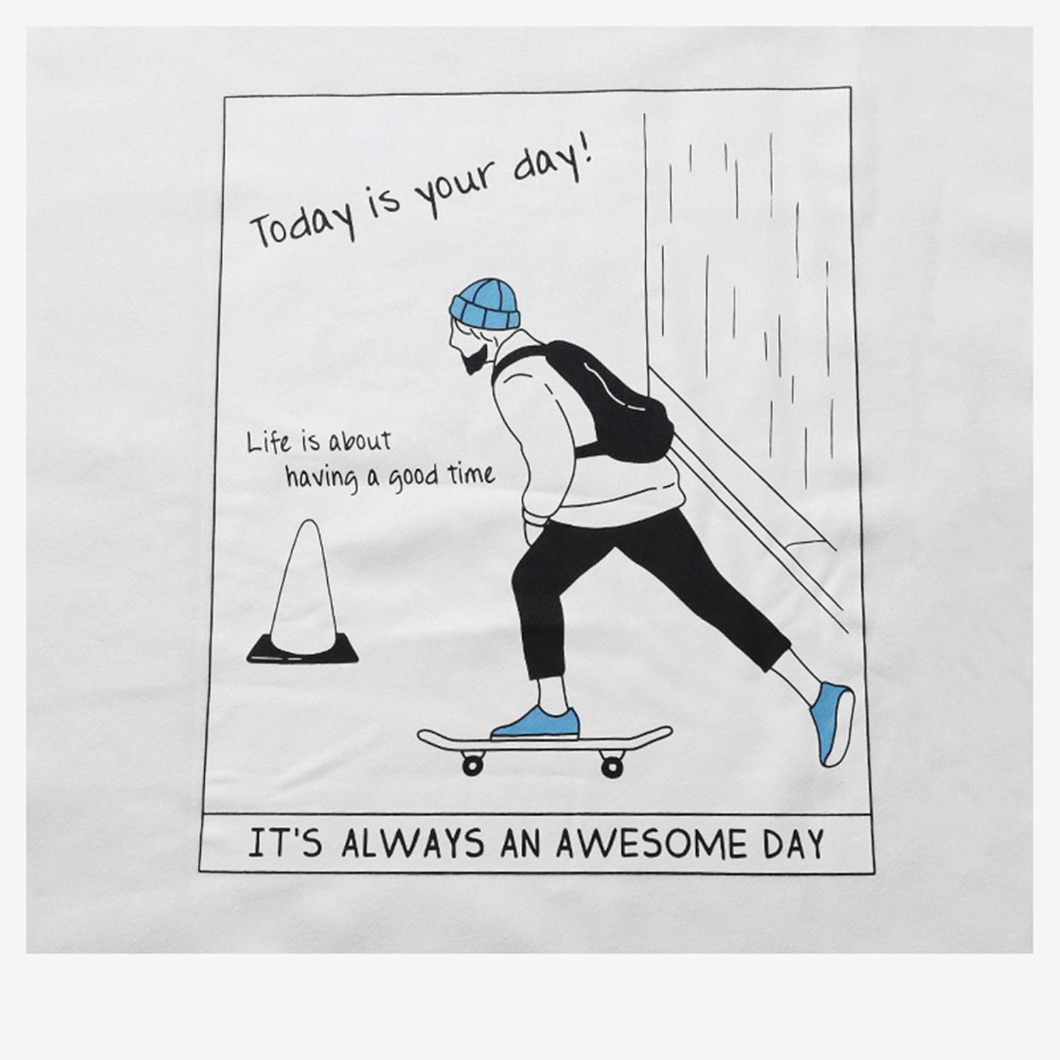 Amazon バレッタ レトロ イラスト プリント スウェット トレーナー メンズ クルーネック ビッグシルエット バックプリント ストリート系 古着系 ホワイト Mサイズ トレーナー パーカー 通販