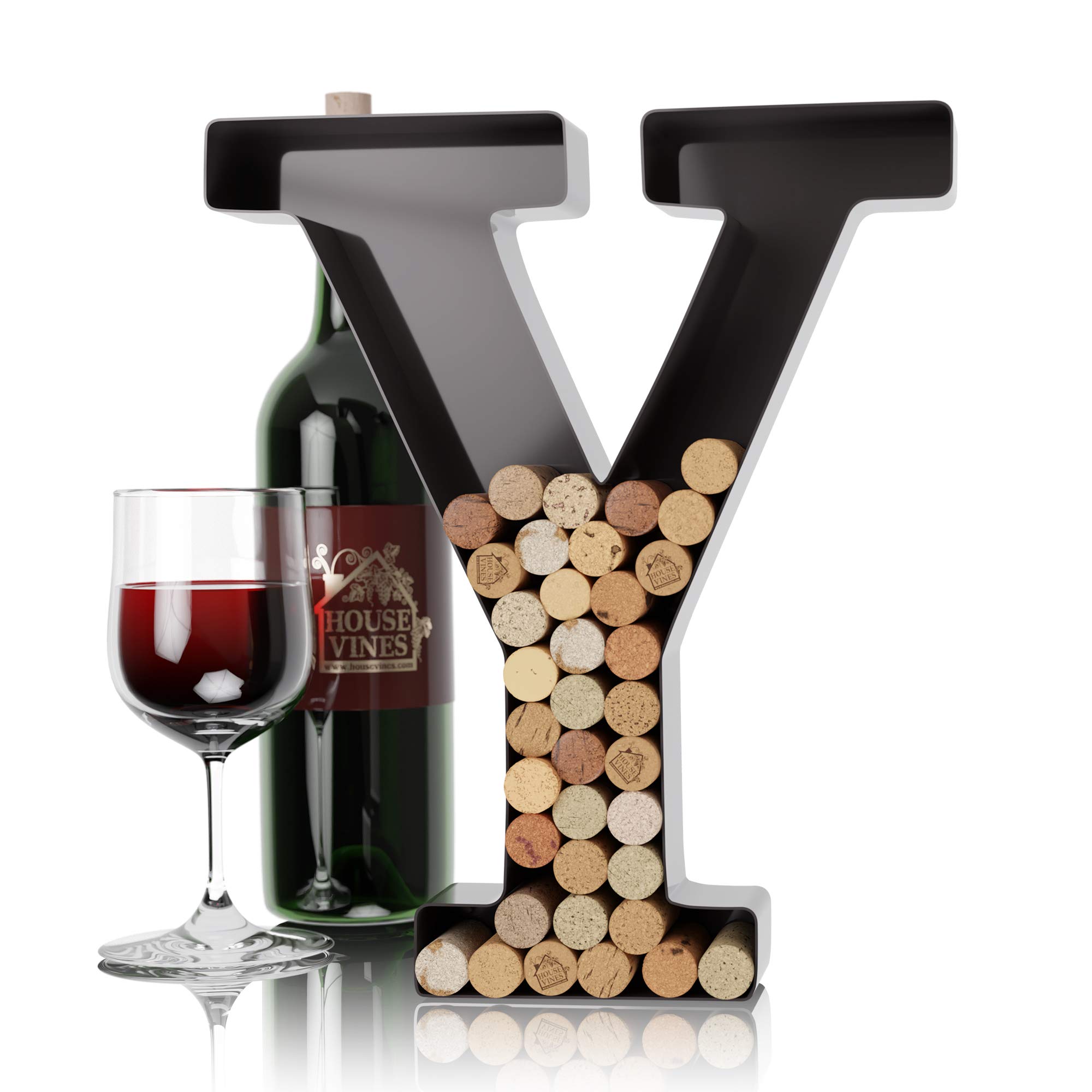 Wine Letter Cork Holder Art Wall Décor ~ Metal Letter Wine Cork Holder Monogram ~ Individual Wine Letter Cork Holders A Thru Z ~ Gifts for Wine Lovers ~ by HouseVines (Y)