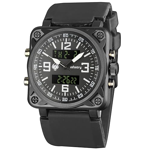 Infantry Mens Big Face Military Watch Tactical Army Sports Digital