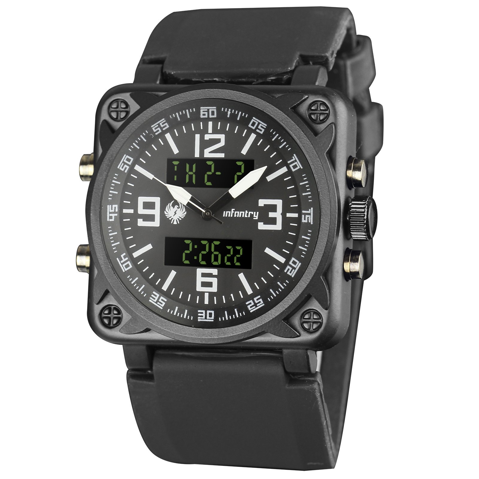 Infantry Mens Big Face Military Watch Tactical Army Sports Digital