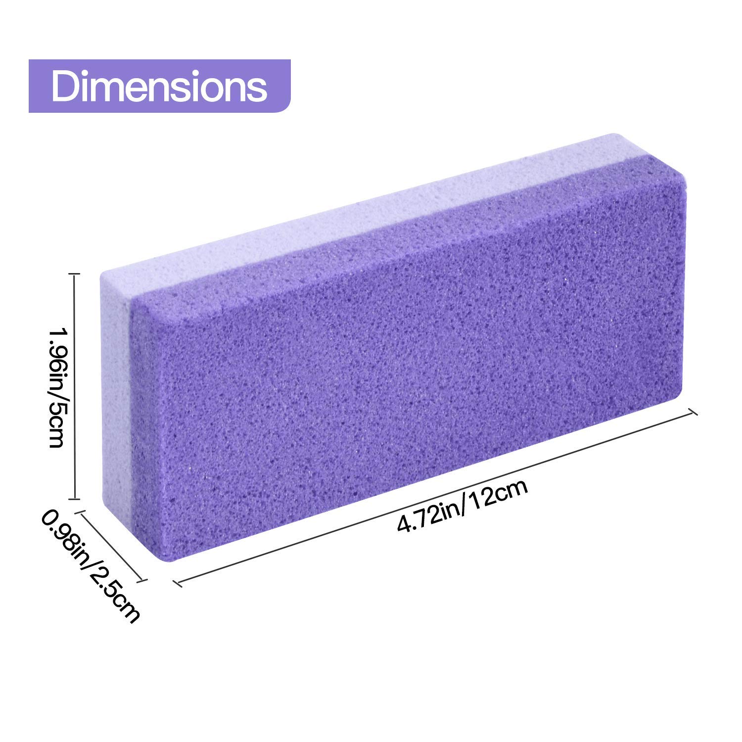 Pumice Stone for Feet (Pack of 4), Chialstar 2 in 1 Callus Remover and Pumice Pad, Pedicure Stone Scrubber for Smooth Feet, Hands and Body, Exfoliation Tool to Remove Dead Skin: Beauty