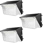 HYPERLITE LED Wall Pack Light: 120W 18000lm Dusk to Dawn Flood Lights Outdoor - UL Listed Commercial and Industrial Outdoor Light Fixture 3Pack for Parking lot Barn Light Area
