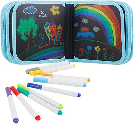 Amazon Co Jp Shopparadise お絵かき お絵かきボード 洗える 水で消し 14ページ お絵かき冊子 布の落書き本 黒板 消せる落書きパッド お絵かき おもちゃ 水溶性色ペン12本付き 落書きパッド 塗り絵 描き用 再利用可能 子供 知育玩具 ホーム キッチン