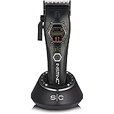 Stylecraft Instinct Professional IN2 Vector Motor Cordless Hair Clipper with Intuitive Torque Control, 3 Modular Lids
