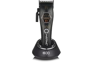 Stylecraft Instinct Professional IN2 Vector Motor Cordless Hair Clipper with Intuitive Torque Control, 3 Modular Lids