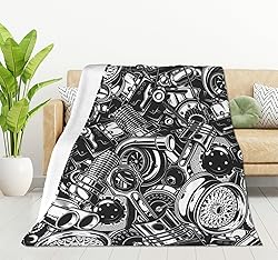 HGOD DESIGNS Automobile Car Parts Pattern Flannel