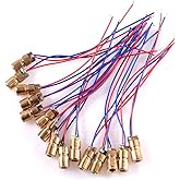 15pcs 5V 650NM 5Mw Red Dot Laser Head Red Laser Diode Laser Tube 6mm with Leads Head (15 PCS)