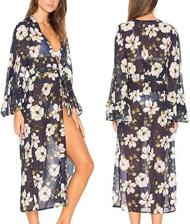 long chiffon kimono jacket