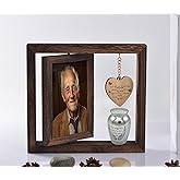DB Memorial Picture Frame Fits 4''x6'' Photo and 2.6 Inches Silver Medium Urns for Human Ashes Keepsake,Mini Cremation Urn and Memorial Photo Frame Set for Loss of Loved One Sympathy Gift