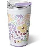 Swig Life 24oz Party Cup, Stackable Insulated Travel Coffee Tumbler with EZ Slider Lid, Cup Holder Friendly, Stainless Steel 24 oz Tumbler, Reusable Coffee Mug (Fresh Cut)