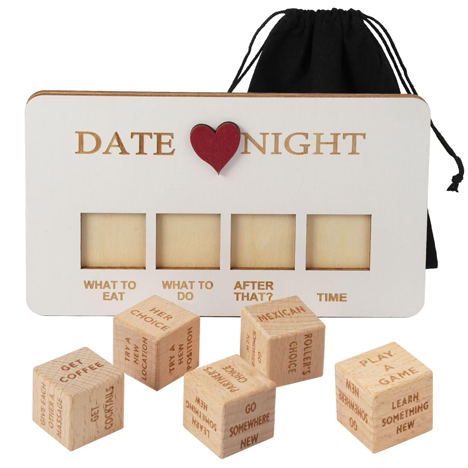 Date Night Fun: Wooden Love Dice, Food & Date Ideas, Gifts for Couples