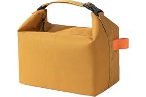 Insulated Lunch Bag for Women & Adults, Durable Oxford Foil Lined Meal Tote with Buckle Handle, Wide Opening Foldable Bento B