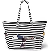 AMXNX Beach Tote Bags for Women Large Beach Bag with Zipper Pool Bag for Gym Weekender Travel Water-resistant Sand-resistant