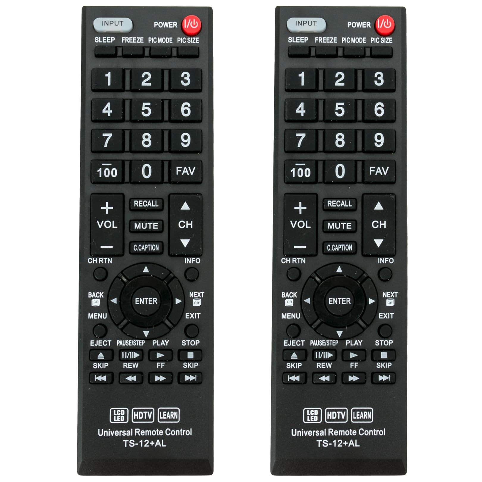 Photo 1 of (Pack of 2) Universal Remote Control Replacement Work for All Toshiba LCD LED HDTV Smart TV