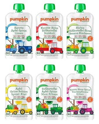 Bio Gemuse Quetschies Pumpkin Organics Querbeet 16 X 100g