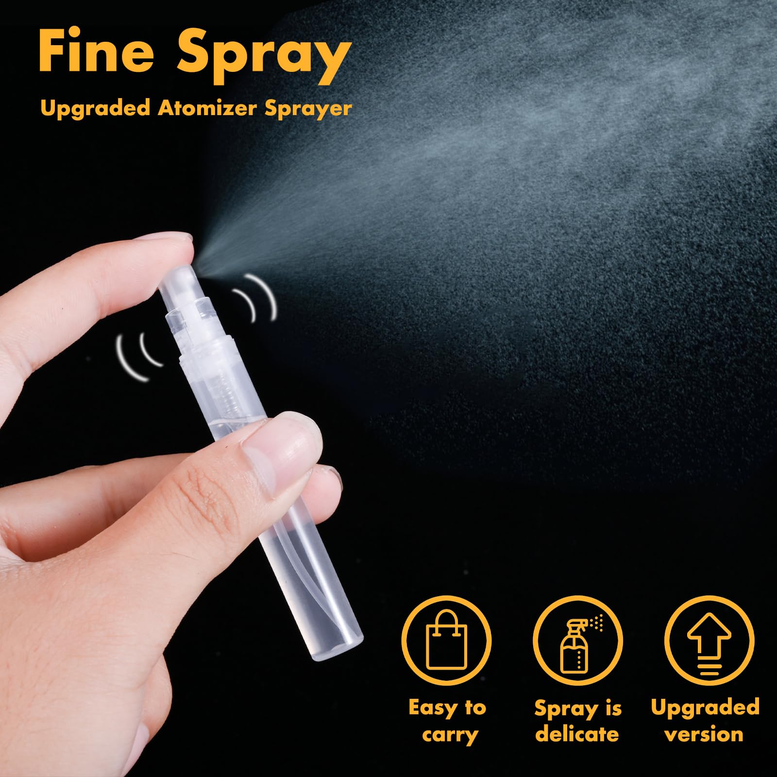 Mini Perfume Sample Bottles, 10 Pack 5 ml Plastic Small Perfume Spray Bottle, Fine Mist, Portable Perfume Travel Refillable Bottle, 2025 Upgraded atomizer sprayer for perfume, Clear