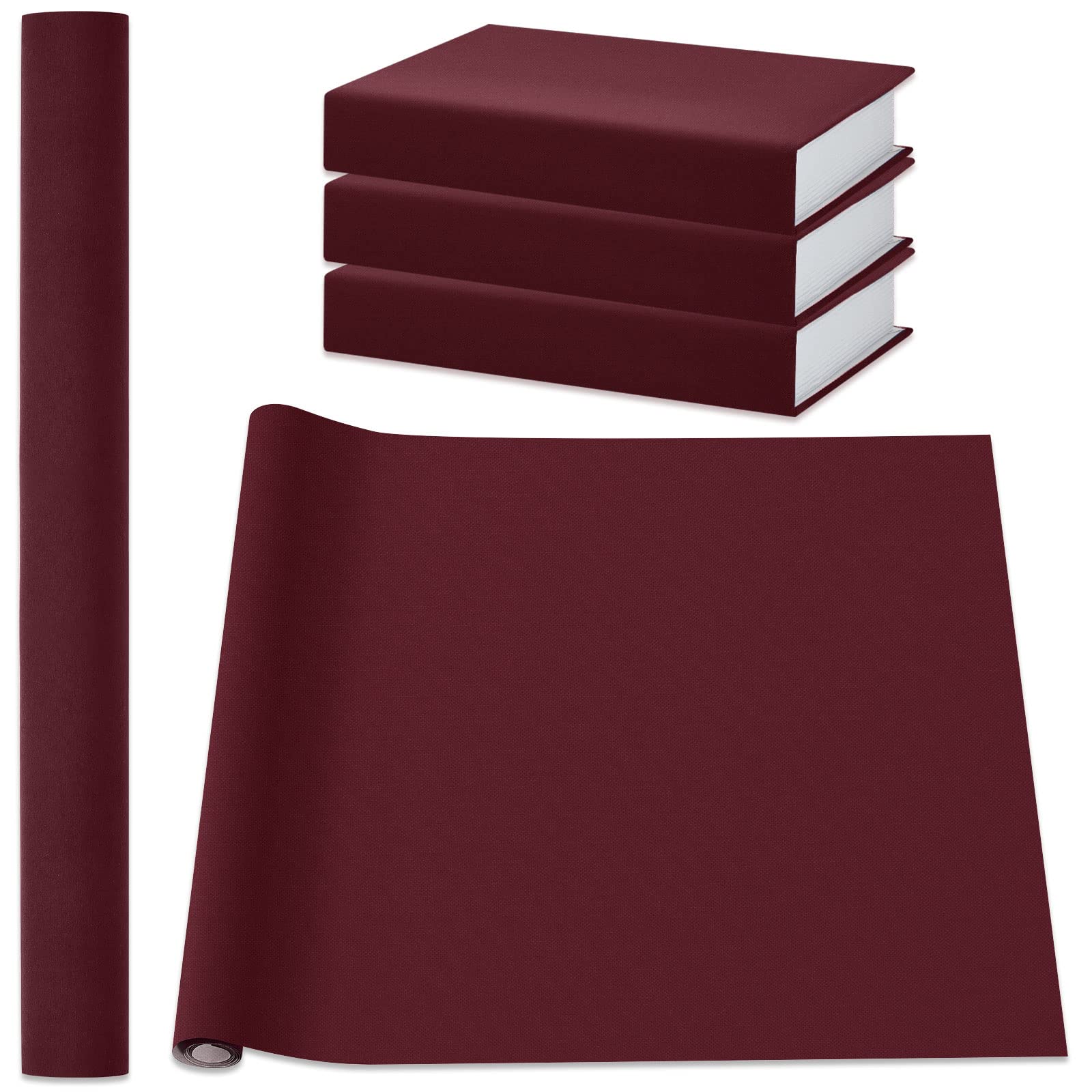 Photo 1 of PerKoop Book Cloth for Book Binding 40 x 16 Inch Fabric Surface Paper Backed Bookcover Archival European Durable Strong Bookbinding Supplies Cover Books Album Scrapbooking (Dark Red,Suede Fabric)