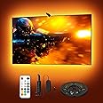 deerdance TV LED Backlight Sync to Screen TV LED Lights That Change with TV Picture Immersive LED TV Light with AR Sensor Camera RGB LED Light Strip for TV PC 65 24-100inch 14.8FT (Remote Control)