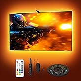deerdance TV LED Backlight Sync to Screen TV LED Lights That Change with TV Picture Immersive LED TV Light with AR Sensor Camera RGB LED Light Strip for TV PC 65 24-100inch 14.8FT (Remote Control)