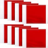 Mepase 8 Pcs Replacement Soccer Flags Red Soccer Corner Flags | Referee Equipment for Football Field, Match Game Accessories, Durable Flag Poles, Training Gear for Outdoor Courts
