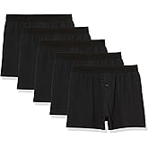 Amazon Essentials Cotton Jersey Boxers - Men's Underwear, Available in Big & Tall, Pack of 5