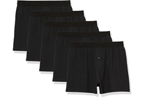 Amazon Essentials Cotton Jersey Boxers - Men's Underwear, Available in Big & Tall, Pack of 5