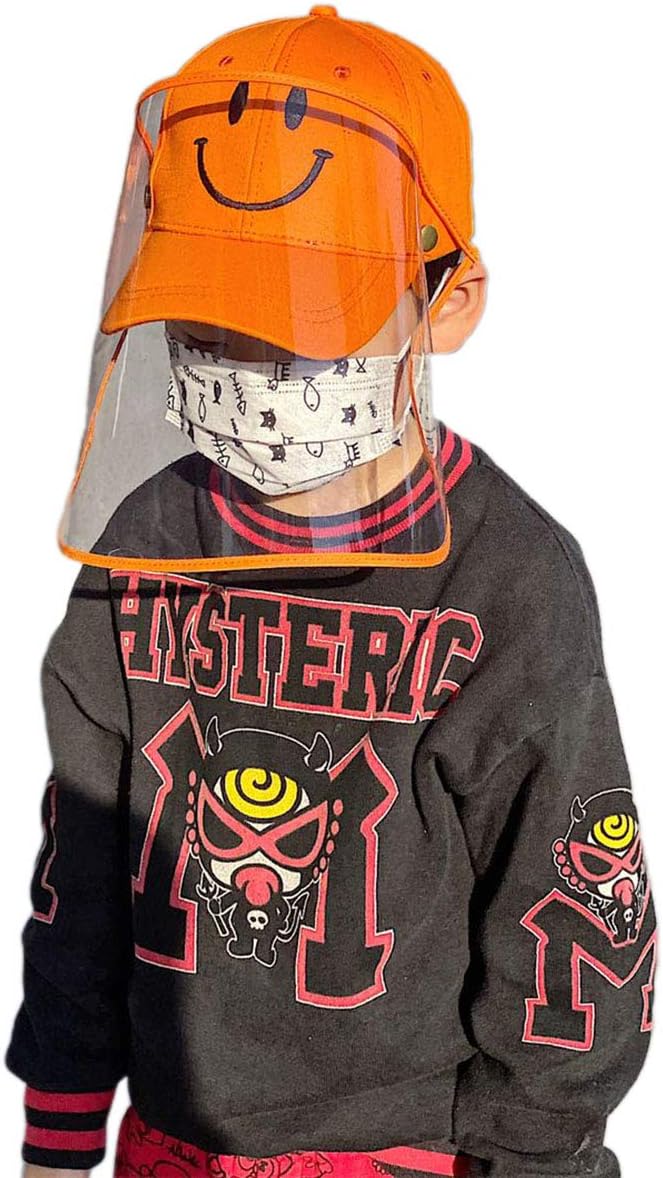 3-13 Years Kids Toddler Baby Boys Girls Anti Spitting Anti-Dust Protective Hat Face Shield Fisherman Sun Hat